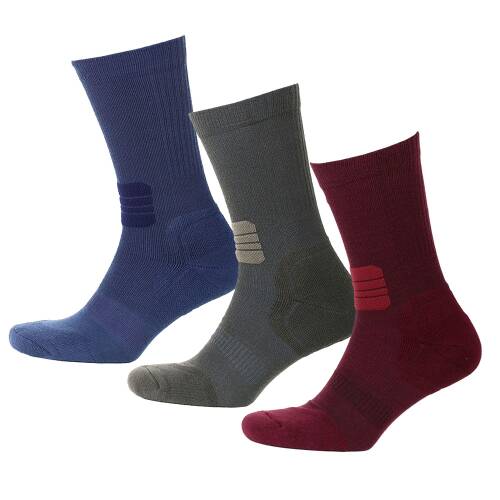 Thermoform Active Çorap Unisex 3'lü Paket Bordo-Haki-Lacivert - 1
