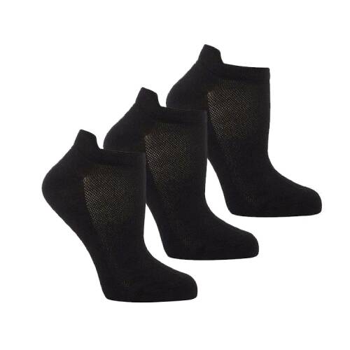 Thermoform Bambu 3'lü Unisex Patik Çorap Siyah - 1