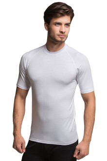 Thermoform Bambu Erkek Bisiklet Yaka Tişört Kısa Kollu Fanila Atlet Beyaz 3&apos;lü Paket - 2