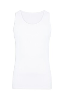 Thermoform Bambu Erkek Kolsuz Bisiklet Yaka Atlet ve Slip Külot Seti Beyaz - 5