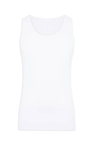 Thermoform Bambu Erkek Kolsuz Bisiklet Yaka Atlet ve Slip Külot Seti Beyaz - 5