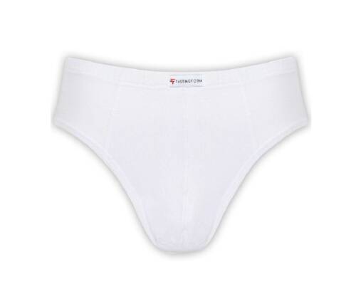 Thermoform Bambu Erkek Kolsuz Bisiklet Yaka Atlet ve Slip Külot Seti Beyaz - 6