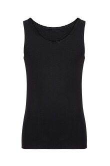 Thermoform Bambu Erkek Kolsuz Bisiklet Yaka Atlet ve Slip Külot Seti Siyah - 6