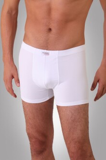 Thermoform Men's Bamboo Boxer Brief Shorts Soft and Breathable Underwear White - 2