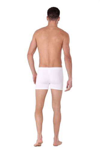 Thermoform Men's Bamboo Boxer Brief Shorts Soft and Breathable Underwear White - 4