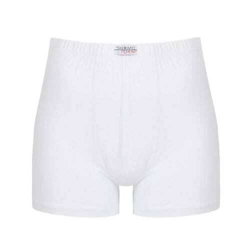 Thermoform Men's Bamboo Boxer Brief Shorts Soft and Breathable Underwear White - 5