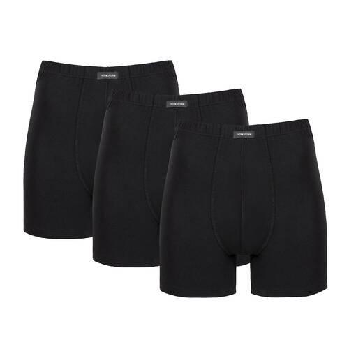 Thermoform Men&apos;s 95% Bamboo Boxer Brief 3-Pack Soft and Breathable Underwear Black - 1