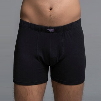 Thermoform Men&apos;s 95% Bamboo Boxer Brief 3-Pack Soft and Breathable Underwear Black - 5