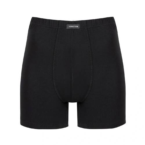 Thermoform Men&apos;s 95% Bamboo Boxer Brief 3-Pack Soft and Breathable Underwear Black - 6