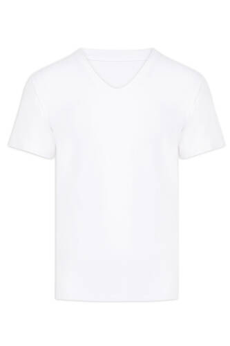 Thermoform Bambu Erkek V Yaka Tişört Kısa Kollu Fanila Atlet ve Slip Külot Seti Beyaz - 7