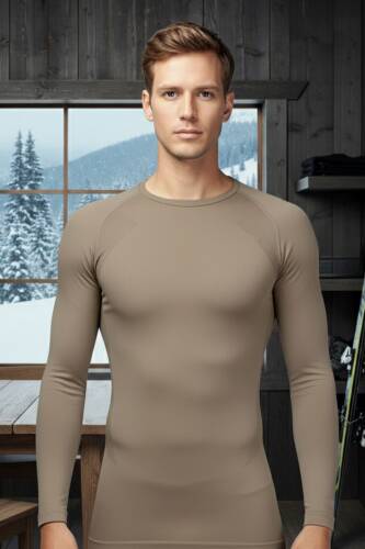 Thermoform Extreme Erkek Seamless Termal İçlik Sweatshirt Kum - 2