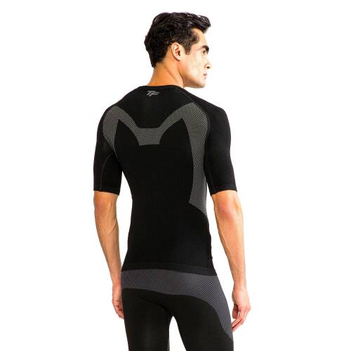 Thermoform Extreme Erkek Seamless Termal Kısa Kollu İçlik Seti Siyah - 4