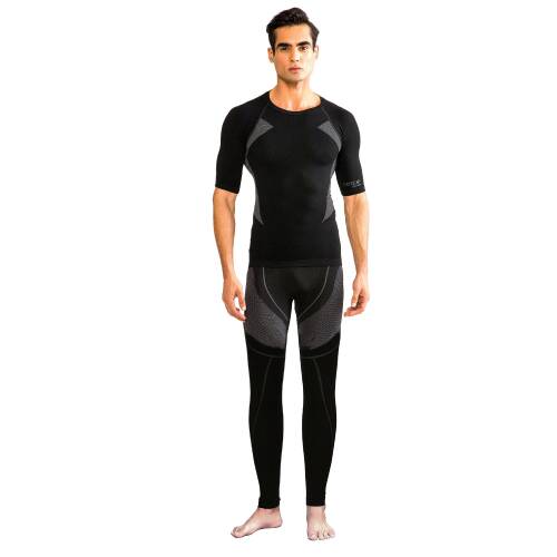 Thermoform Extreme Erkek Seamless Termal Kısa Kollu İçlik Seti Siyah - 1