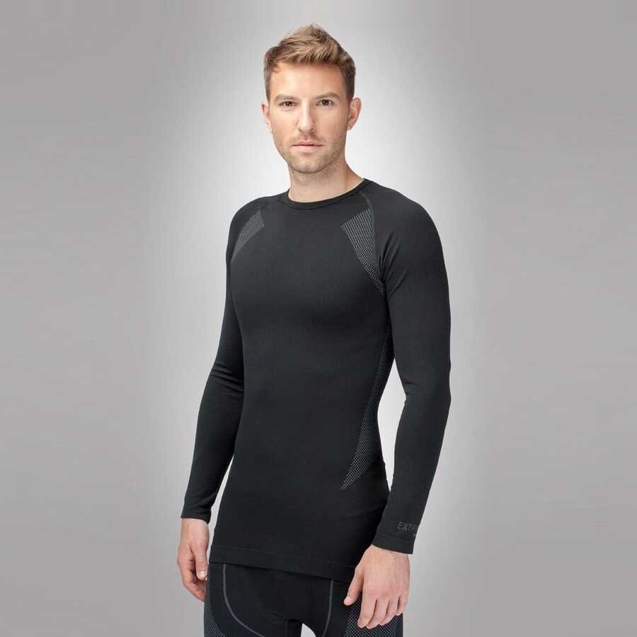  Thermoform Extreme Erkek Seamless Termal Sweatshirt Siyah