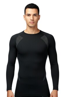 Thermoform Extreme Erkek Seamless Termal Sweatshirt Siyah - 2