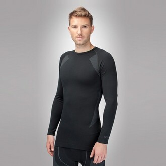 Thermoform - Thermoform Extreme Men's Seamless Thermal Underwear Sweatshirt Black