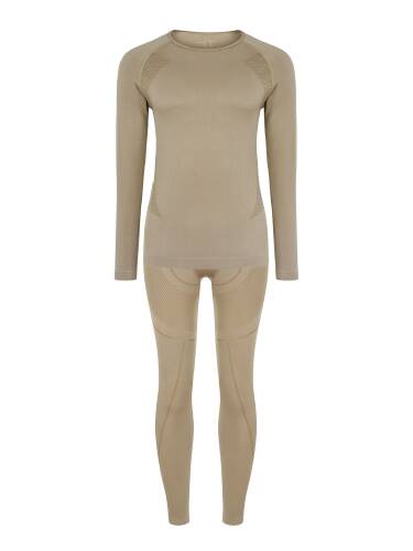 Thermoform Extreme Erkek Seamless Termal Uzun Kollu İçlik Seti Kum - 1