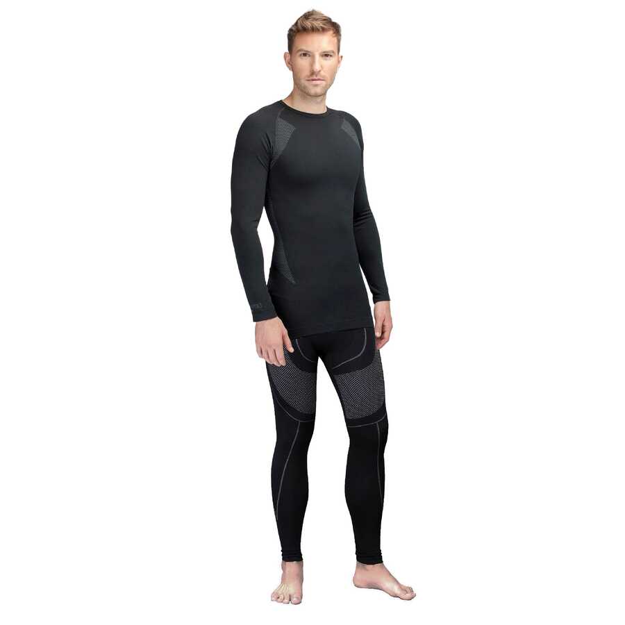  Thermoform Extreme Erkek Seamless Termal Uzun Kollu İçlik Seti Siyah