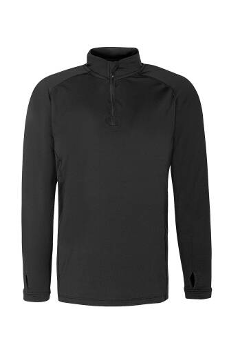 Thermoform Extreme Erkek Uzun Kol Yarım Fermuar Termal Sweatshirt Heat Siyah - 5