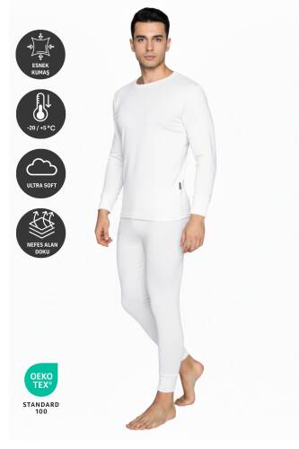 Thermoform Heavy Unisex Termal İçlik Seti Beyaz - 5