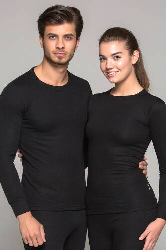 Thermoform Heavy Unisex Yetişkin Uzun Kol Termal Outdoor İçlik Fanila Siyah - 1