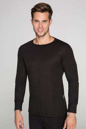 Thermoform Heavy Unisex Yetişkin Uzun Kol Termal Outdoor İçlik Fanila Siyah - 3