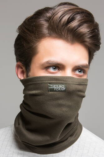Thermoform Heavy Yetişkin Boyunluk Yüz Maskesi Haki - 1