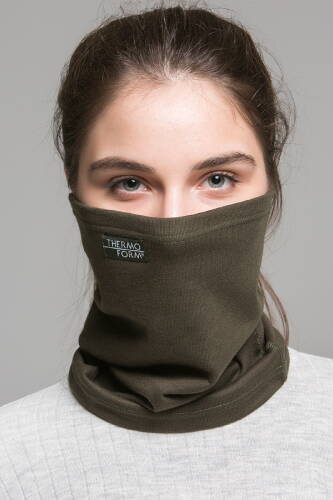Thermoform Heavy Yetişkin Boyunluk Yüz Maskesi Haki - 2
