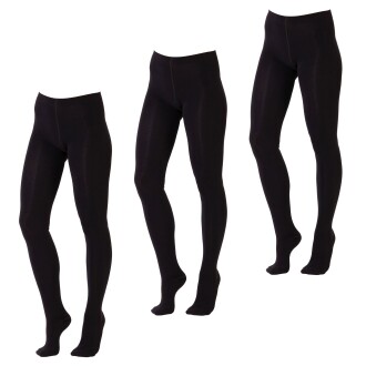 Thermoform Kadın Bambu Külotlu Çorap Siyah 3'lü Paket 