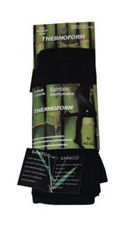 Thermoform Kadın Bambu Külotlu Çorap Siyah - Thumbnail