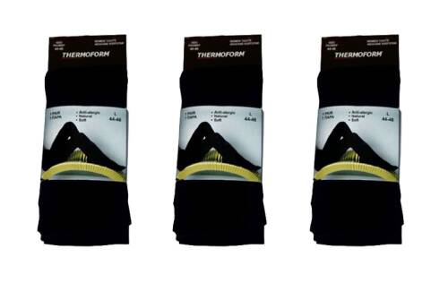 Thermoform Kadın Pamuklu Külotlu Çorap Siyah 3'lü Paket - 3