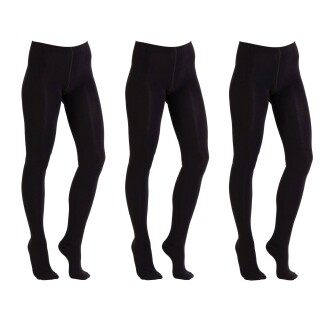 Thermoform Kadın Pamuklu Külotlu Çorap Siyah 3'lü Paket 