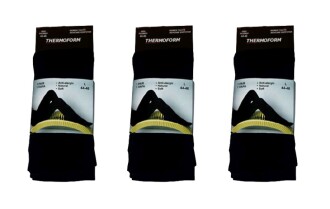 Thermoform Kadın Pamuklu Külotlu Çorap Siyah 3'lü Paket - 3