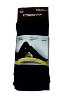 Thermoform Kadın Pamuklu Külotlu Çorap Siyah - Thumbnail