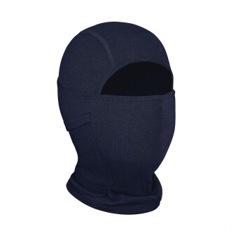 Thermoform Non Flame Master Lenzing FR / Kermel Aleve Dayanıklı Yüz Kar Maskesi, Ark Koruyucu Balaklava Lacivert 