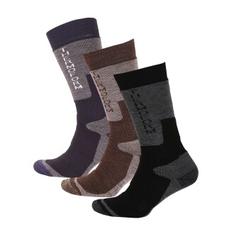 Thermoform Outdoor Socks Black- Brown-Dark Blue Pack Of 3