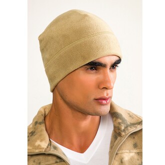 Thermoform Unisex Polar Fleece Beanie Sand