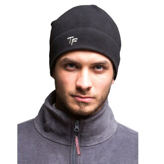 Thermoform Unisex Polar Fleece Beanie Black