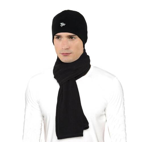 Thermoform Polar Unisex Bere-Atkı Seti Siyah - 1