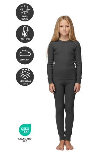 Thermoform Soft Çocuk Termal İçlik Set Takım Antrasit - 2