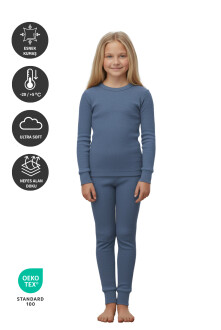 Thermoform Soft Çocuk Termal İçlik Set Takım Lacivert - 3