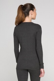 Thermoform Soft Unisex Uzun Kol Fanila Antrasit - 8