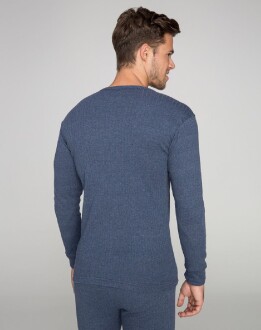 Thermoform Soft Unisex Uzun Kol Termal İçlik Fanila Lacivert - 6