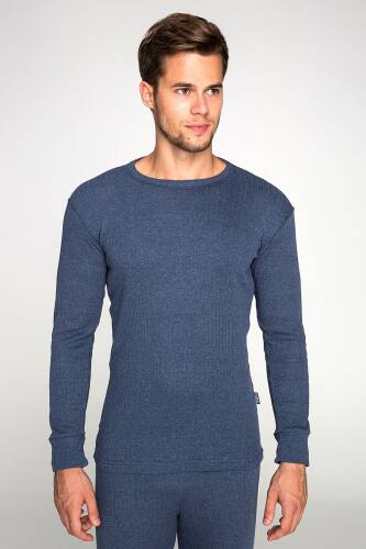 Thermoform Soft Unisex Uzun Kol Termal İçlik Fanila Lacivert - 2