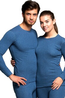 Thermoform Soft Unisex Long Sleeve Undershirt Blue