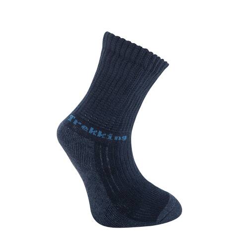 Thermoform Trekking Extra Dolgulu, Darbe Emici Kışlık Unisex Çocuk Çorap 3'lü Paket Siyah-Lacivert-Antrasit - 10