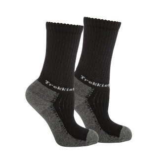 Thermoform Trekking Extra Dolgulu, Darbe Emici Kışlık Unisex Çocuk Çorap 3'lü Paket Siyah - 2