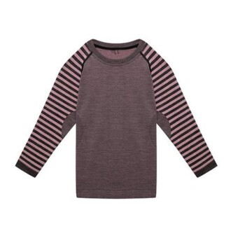 Thermoform Ultimate Merino Çocuk Seamless Çizgili Termal Uzun Kollu İçlik Seti Pembe - 3