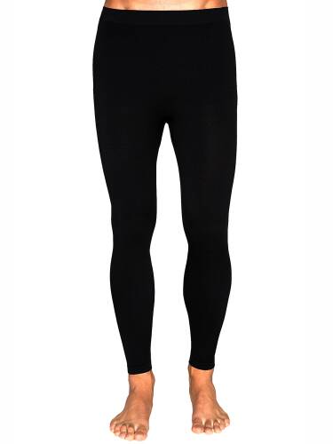 Thermoform Ultimate Merino Erkek Seamless Kışlık Termal Tayt İçlik Pantolon Siyah - 1