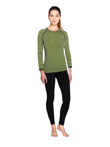 Thermoform Ultimate Merino Kadın Seamless Termal Uzun Kollu İçlik Seti Yeşil - 1